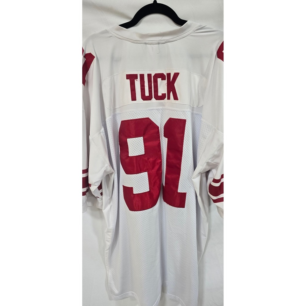 Reebok NFL men 58 NY Giants Justin Tuck #91 football white jersey sport - Picture 8 of 8
